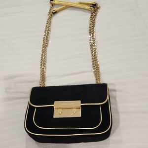 Michael Kors Black Crossbody Bag with Gold Chain